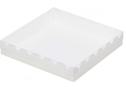 Коробка для печенья и пряников 200*200*35 мм (белая) Изображение Коробка для печенья и пряников 200*200*35 мм (белая)